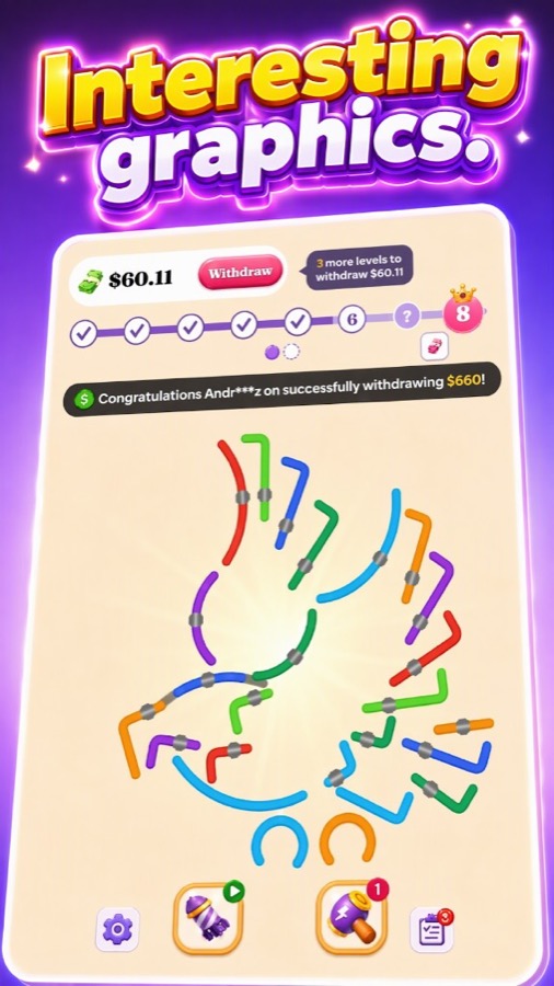 Color Rings gameplay — Interesting graphics with vibrant ring board